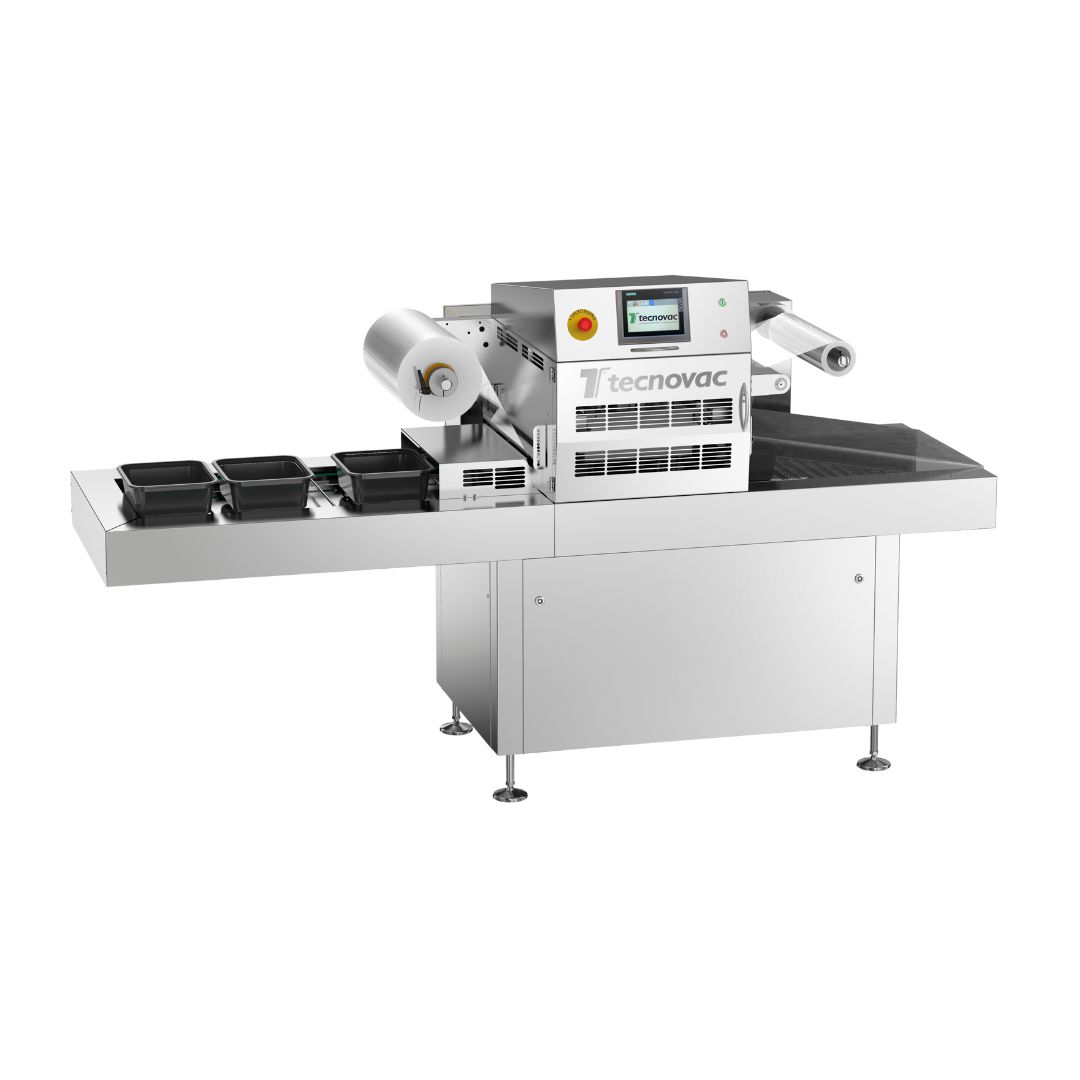 Automatische Traysiegelmaschine für Vakuum-, Gas- und Skin-Verpackung